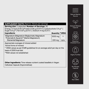 Complexe triple magnésium avec citrate de magnésium, glycinate et malate pour le sommeil, la récupération musculaire et le calme - Product Image 3