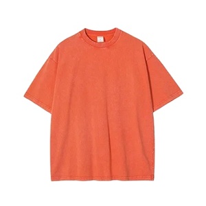 Personalizado de gran tamaño suelto gota hombro diseñador hombre Vintage hombre ácido lavado camiseta hombres camiseta para hombres DDP envío - Product Image 4