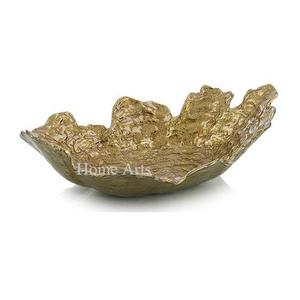 Ensemble de 2 bols décoratifs en aluminium, qualité exclusive, couleur or, pour servir des fruits secs, pour restaurants et hôtels. - Product Image 2