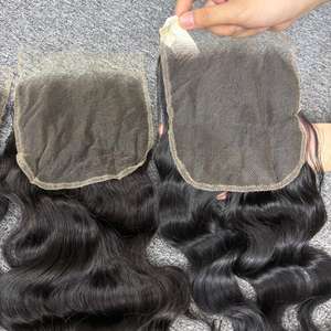 Vente En Gros Extensions De Cheveux Humains Bruts Natural Wave en HD lace 6x6 De La Source De La Plus Haute Qualité - Product Image 4