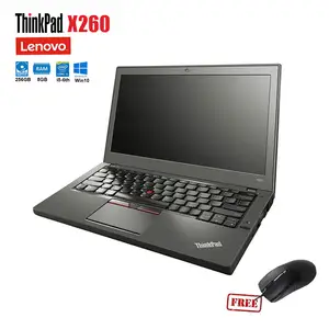 Atacado fonte x260 usado laptop 12.5 polegadas, win10 core i5 segunda mão laptop para lenovo usado laptop baixo preço