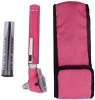 Medical ENT Otoscope Sets Manual Fiber Optic Stainless Steel Mini Educational Personal Use Paramedics EMT (PINK) High SURGICAL