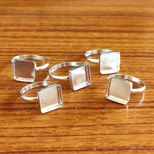 925 Sterling Silver Collet Cushion Bezel Cup Setting Blank Ring 3x3mm to 40x40mm DIY Resin Cabochon Jewelry Supplies - Product Image 6