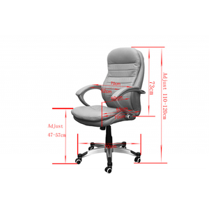 Sedia da Ufficio Direzionale Rom Beige con Altezza Regolabile e Poggiatesta Design Moderno Sedia in Vera Pelle Jet-Line - Product Image 5