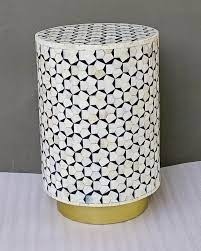 Muebles con incrustaciones de perlas madre de alta calidad, hermoso taburete de consola de hueso para dormitorio, sala de estar, mesa de centro, uso para hoteles - Product Image 5