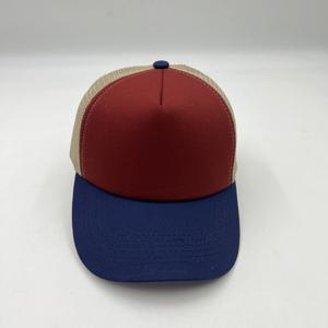 Chapeau de camionneur en mousse à 5 panneaux brodé sur mesure en gros casquettes en maille de coton en toile unie pour couvre-chef - Product Image 6