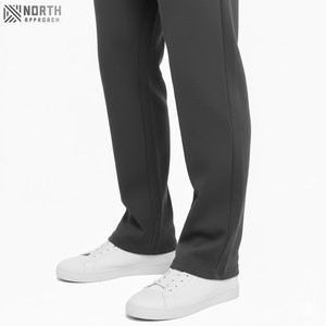 Conjuntos de joggers de lana de algodón para hombre, chándal de invierno, sudaderas con capucha y pantalones acampanados con cremallera bordados, chándal - Product Image 5