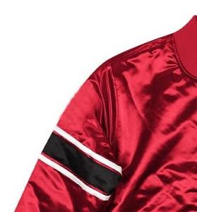 แจ็กเก็ตซาตินสำหรับผู้ชายเสื้อแจ็คเก็ตผ้าซาตินปักลายตัวอักษรผ้าไหมเสื้อแจ็กเก็ตผ้าเบสบอลของมหาวิทยาลัยสำหรับฤดูหนาวออกแบบได้ตามที่ต้องการ - Product Image 3