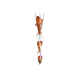 Chaînes de pluie en métal artisanal, gouttières, descente d'eau pour la maison et le jardin, finition cuivre décorative, chaînes de pluie en forme de tasse - Product Image 4
