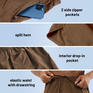 Short d'entraînement athlétique pour hommes avec poches Short d'entraînement respirant pour la course à pied Motif solide Tissage non tissé pour la musculation - Product Image 5