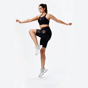 High Waist Sweat-wicking Quick-drying Breathable 75% Polyester, 25% Elastane Black Guardian <b>Bike</b> Shorts - Product Image 5