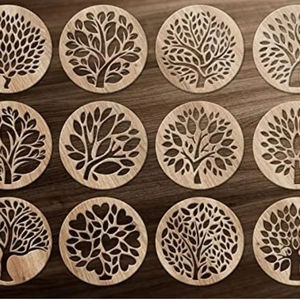 Sous-verre personnalisé en pierre carrée Mdf avec panneau dur de sublimation 3.75 écologique moderne avec sous-verre arrière en liège - Product Image 3