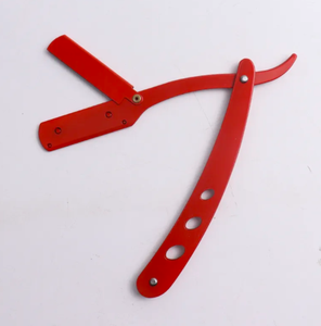 New <b>Style</b> Custom Logo Colorful Barber Manual Classic Fashion Black Straight Edge Safety Razor <b>Hair</b> Shaving Eyebrow Razor - Product Image 4