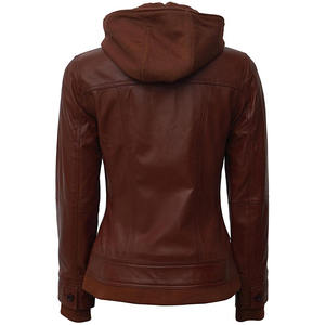 แจ็กเก็ตหนังสำหรับผู้หญิงแจ็กเก็ตหนังดีไซน์ใหม่ - Product Image 4