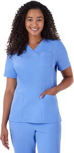 Conjunto de Enfermería de manga corta para mujer, uniformes médicos elásticos transpirables de algodón 100% para uso hospitalario de verano - Product Image 5
