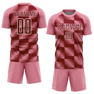 Venta al por mayor de secado rápido 100% poliéster hombres camiseta de fútbol transpirable uniforme Color sólido personalizado Club sublimación chándal - Product Image 3