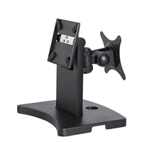 Support d'écran tactile en aluminium noir 45 °   Support de paiement durable réglable pour deux écrans POS, capacité de charge 8 kg