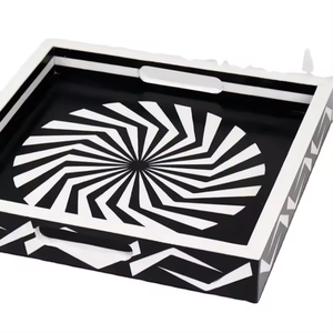 Incrustation spéciale de nacre d'Eid Plateau de service d'incrustation d'os pour les cadeaux disponible au prix le plus bas - Product Image 2