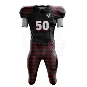 Mejor Material de fútbol americano Jersey uniforme diseño personalizable transpirable de manga corta talla grande su propio conjunto de productos - Product Image 1