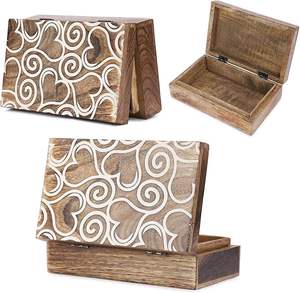 Boîte à bijoux en bois artisanale de haute qualité, personnalisable, avec serrure et clé, luxe pour collection de mariée, prix de gros - Product Image 3