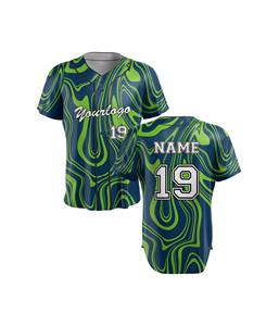 Conjunto Deportivo Transpirable de Jersey de Béisbol con Estampado de Sublimación Personalizado de Alta Calidad y Color Degradado - Product Image 1