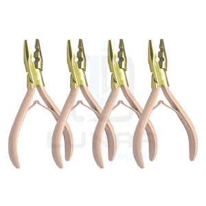 Wholesale Direct Factory Price Two Hole Hot <b>Pink</b> With Gold Plasma Hair Extension Pliers Kit <b>Set</b> With Logo Engraving Ability - Product Image 6