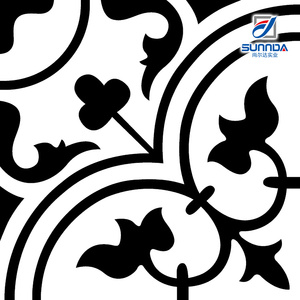 佛山中国优质光面防滑600x600mm地砖花艺设计卡贾利亚玻化砖装饰花饰 - Product Image 4