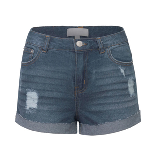 Venta caliente precio barato Mujeres Distress jeans shorts Casual Wear Custom Color's Wholesale Women jeans shorts - Product Image 1