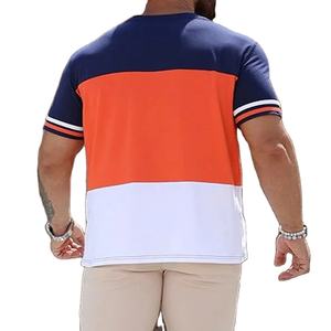 Nuevas camisetas casuales para hombre, camisetas de verano a la moda de manga corta con cuello redondo, estampadas a color, de poliéster y algodón para hombre - Product Image 2