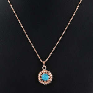 Women's Fancy <b>Locket</b> Set - Golden - Blue - Product Image 2