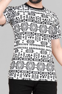 Camisa de LICRA con cuello en V para hombre de moda superior transpirable para uso diario estampado cómodo precio competitivo exportador indio - Product Image 2