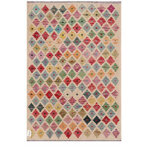 Alfombra Kilim de Maimana, Afganistán, 152 x 106 cm, Artículo Decorativo para el Hogar - Product Image 1