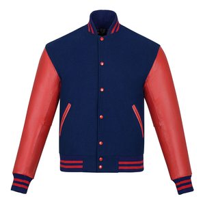 Chaqueta Varsity de Béisbol de Lana y Lona Extra Grande para Hombre, Personalizable, Bordado Personalizado, Resistente al Viento, Transpirable, para Invierno - Product Image 1