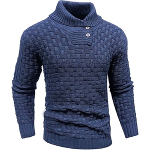 Pull en polyester à manches longues décontracté et à col rond de haute qualité pour hommes - Product Image 1