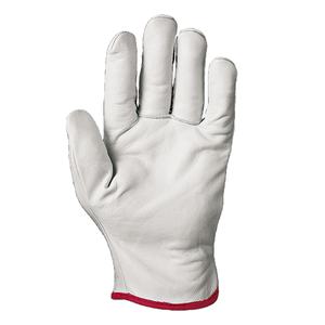 Guantes de trabajo de conductor de cuero de grano de vaca de calidad superior Tamaño XL Material de forro de algodón Protección de manos industrial Conducción de seguridad - Product Image 1