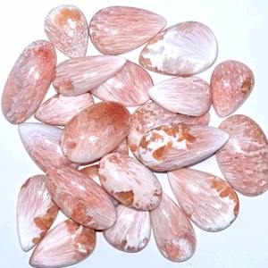 Natural Scolecite Cabochon Gemstone Mix Shape Piedra de cuarzo pulida para joyería hecha a mano Suministro artesanal Lote al por mayor - Product Image 5