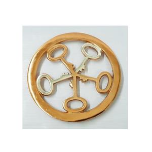 Classic Round Shape Hand Carved Modern Design <b>Metal</b> <b>Trivet</b> for Hot Dishes Pot Kitchen <b>Trivet</b> - Product Image 1