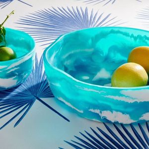 GAMA personalizada Venta caliente Cuenco de resina de forma redonda para servir ensalada para decoración de mesa de fiesta de boda Cuenco de resina - Product Image 2