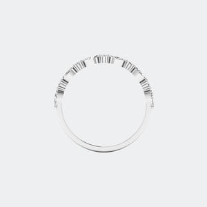 Bague minimaliste en forme de marquise et de rondes, sertie de diamants, bijoux délicats, élégants, à porter au quotidien, cadeau pour femme - Product Image 6