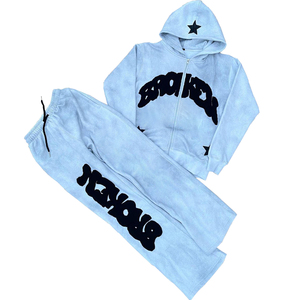 Survêtements pour hommes dtg dtf imprimé décontracté slim fit tenue de jogging deux pièces survêtement de gym athlétique polyester entraînement 2025 - Product Image 2