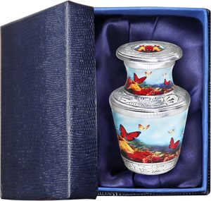 Urnas pequeñas de recuerdo de mariposa para cenizas humanas Mini urna para regalar a los seres queridos Se adapta a una pequeña cantidad de restos cremados - Product Image 2
