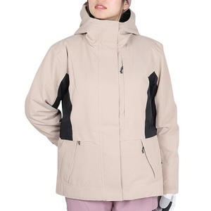 Chaqueta de esquí OEM personalizada para mujer con capa exterior a prueba de viento Material transpirable Logotipo de marca y opciones de etiqueta privada - Product Image 1