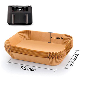 Revêtement en papier jetable pour friteuse rectangulaire Compatible avec <span class=keywords><strong>Ninja</strong></span> <span class=keywords><strong>foodi</strong></span> Dual Air Fryer Toaster Oven - Product Image 2
