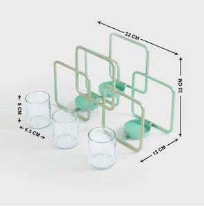 Portavelas decorativo con base de metal para decoración del hogar y la oficina, eventos de bodas y fiestas, hecho en India, venta al por mayor. - Product Image 3