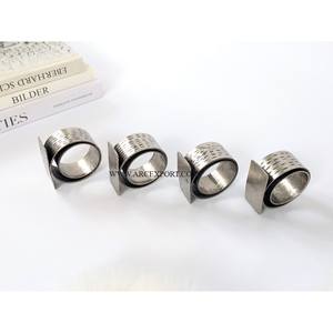Leaf Design Metal Metal Napkin Ring for Home Dining <b>Table</b> Wedding & Special <b>Occasion</b> Decor Modern Luxury Style Ring Supplies - Product Image 5