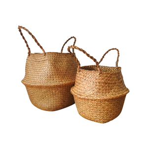 Costo a granel Vietchoice Nueva llegada Vintage Mimbre Seagrass Tejido Ecológico Cestas de almacenamiento multifunción Diseño especial de Vietnam - Product Image 6