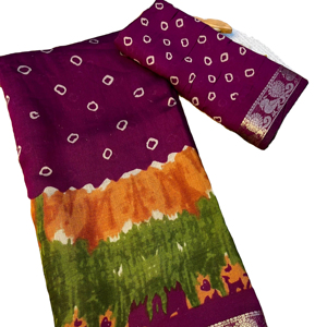 Manglagiri seda sareeIndian diseñador algodón seda Sari para mujeres último estampado Sari para fiestas y bodas indio - Product Image 1
