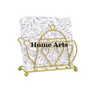 Wood And Aluminum Napkin Holder Superior Quality <b>Gold</b> Color <b>Tissue</b> <b>Paper</b> Holder For Wholesale Supplier - Product Image 4