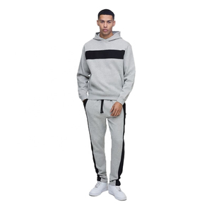 Ensemble de survêtement unisexe 100% coton uni à manches longues de haute qualité réversible respirant personnalisé nouveau style hiver sport à capuche - Product Image 1