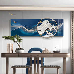 Art mural de cheval de qualité supérieure 'Riding the Wind' Sculpture en métal avec finition en poudre 60x180x1 cm - Product Image 5